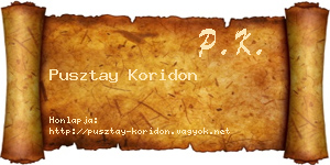 Pusztay Koridon névjegykártya